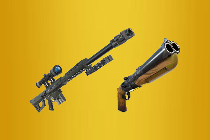 Fortnite : Nouvelles armes dataminées - Sniper lourd, Rail Sniper et