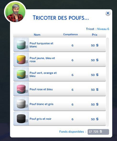 Liste des vêtements et objets que l'on peut tricoter