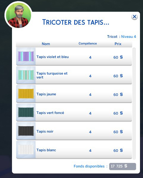 Liste des vêtements et objets que l'on peut tricoter