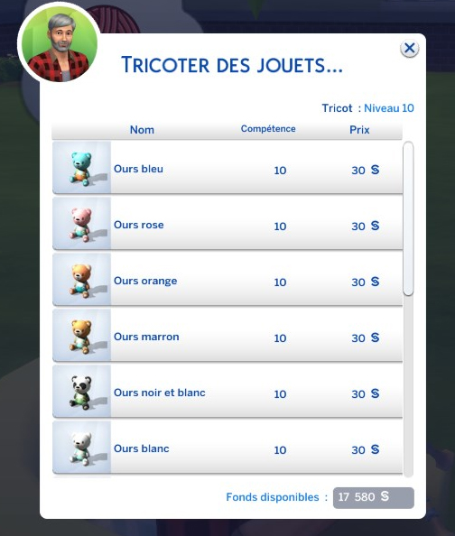 Liste des vêtements et objets que l'on peut tricoter