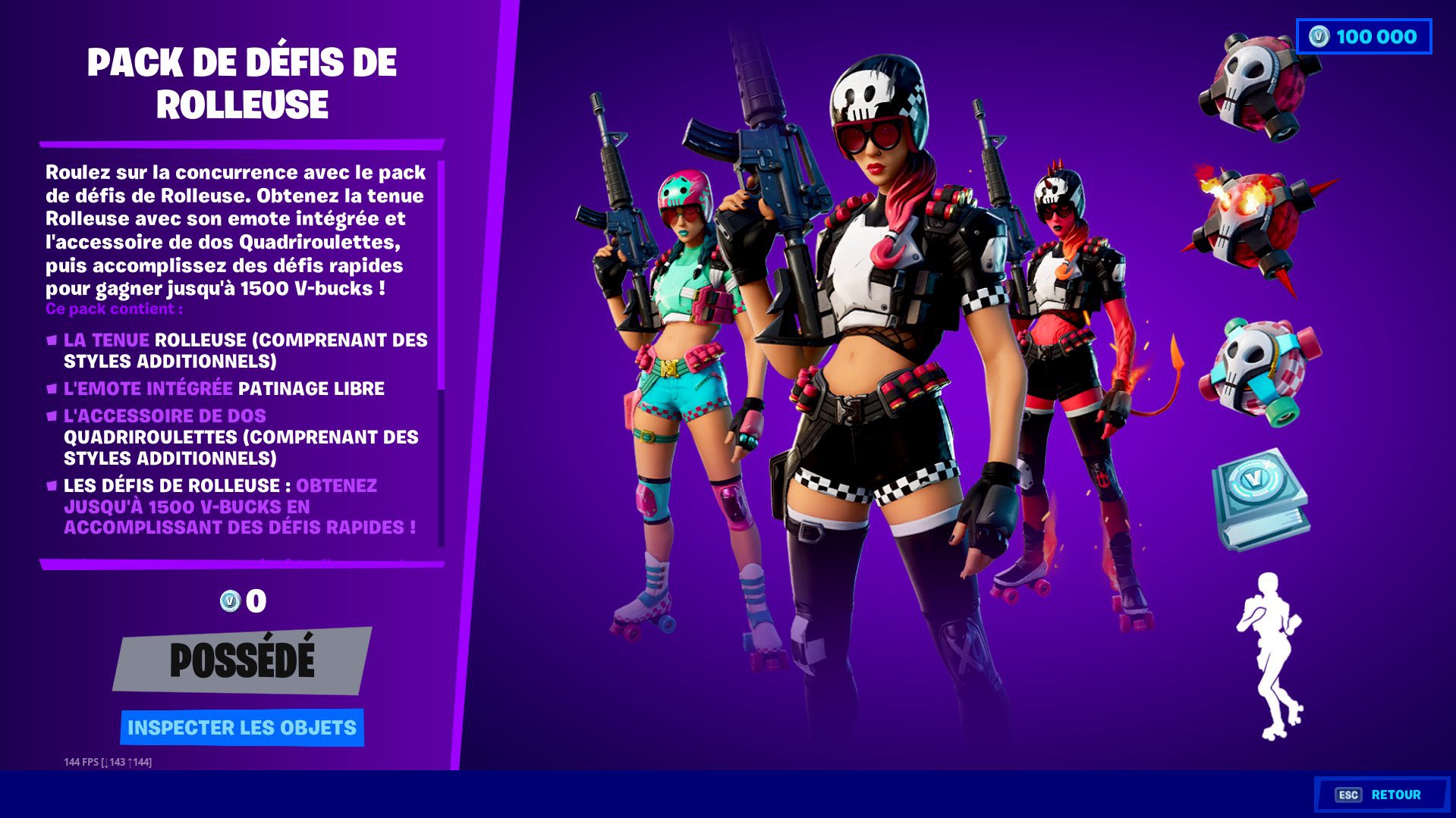 Le pack Défis de rolleuse bientôt dans Fortnite