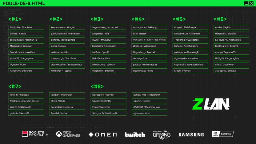 Le programme de la Z LAN 2020 !