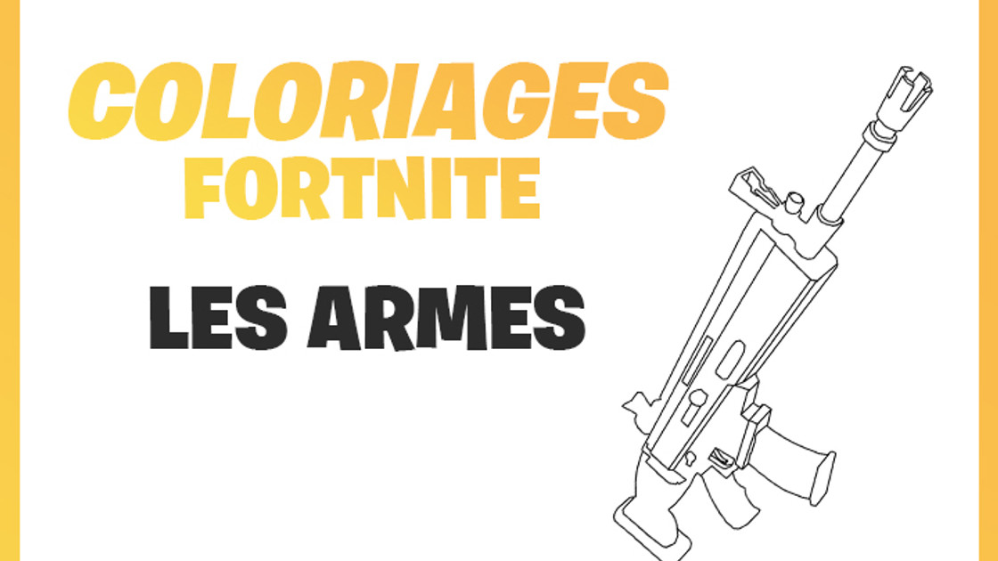 Coloriages et dessins Fortnite : Armes du jeu