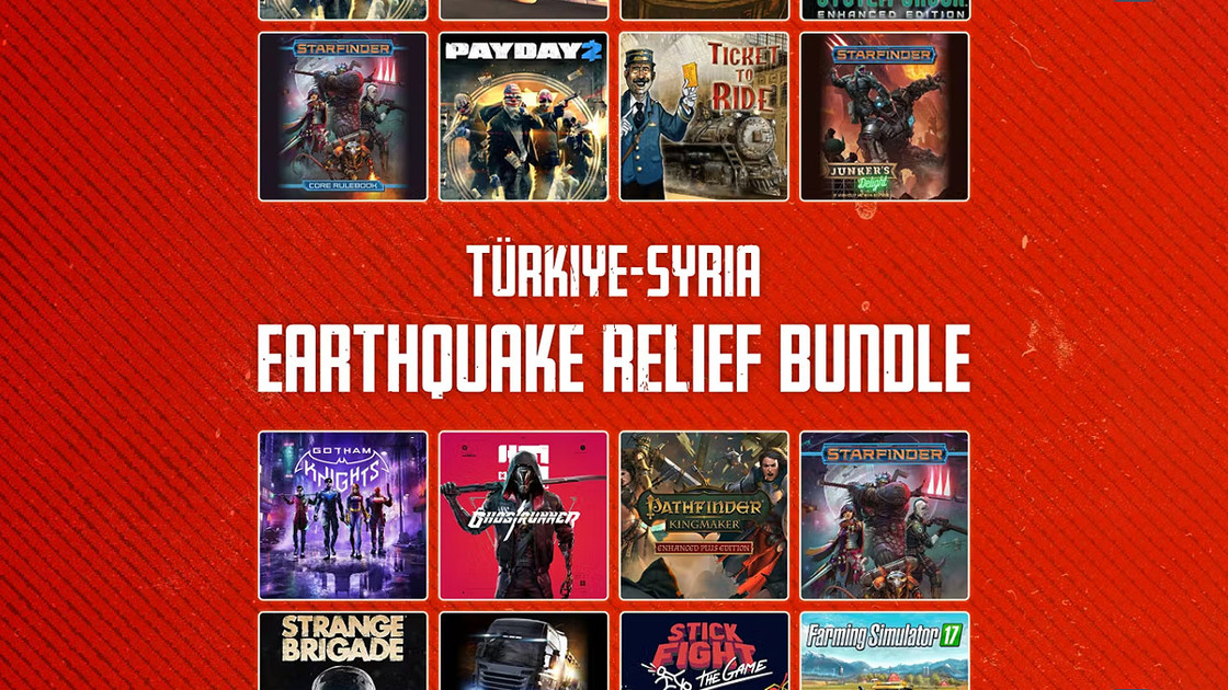 Pour 30€ repartez avec des tonnes de jeux (dont Gotham Knights) et faites un don pour la Turquie !