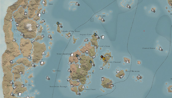 Skull and Bones Map Interactive : Où peut-on trouver une carte avec tous les points d'intérêt ?