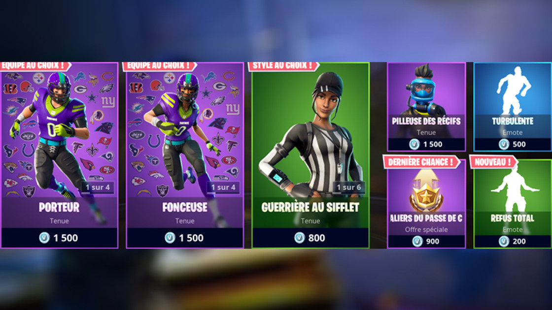 Boutique Fortnite 12 novembre