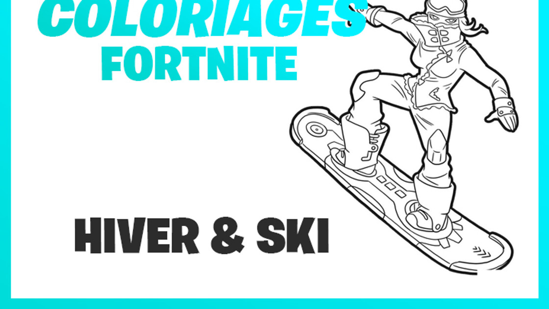 Coloriages et dessins Fortnite : Hiver et ski