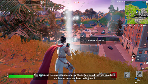 Défi : Déployer un capteur à Tilted Towers, Rocky Reels et Logjam Lumberyard