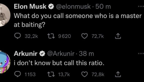 Arkunir met à genou Elon Musk sur son réseau social