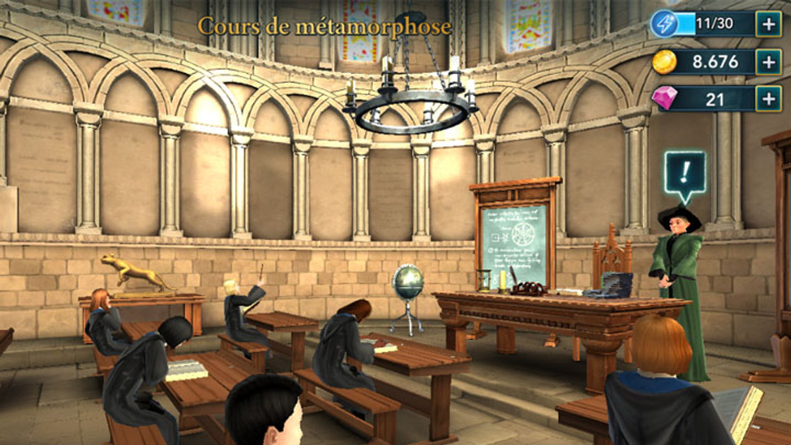 Questions et réponses du cours de métamorphose, Harry Potter Hogwarts Mystery