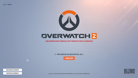 Echec de connexion au serveur... nouvel essai Overwatch 2