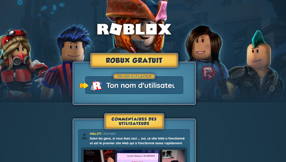 Argentrbx, un site de Robux frauduleux