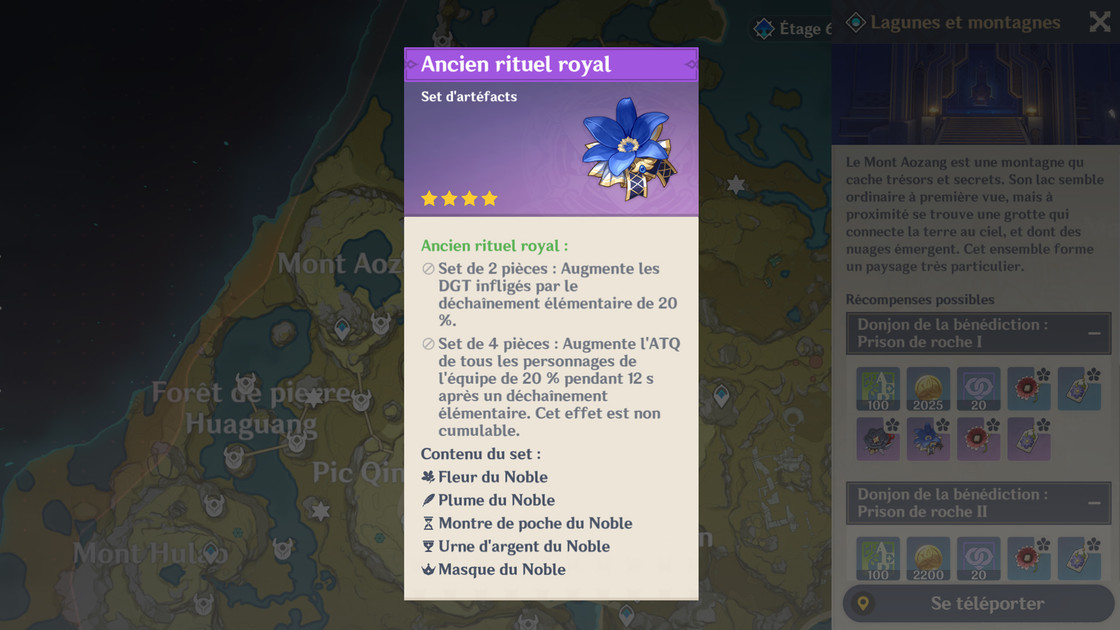 Noblesse Oblige Genshin Impact, comment avoir le set Ancien rituel royal ?