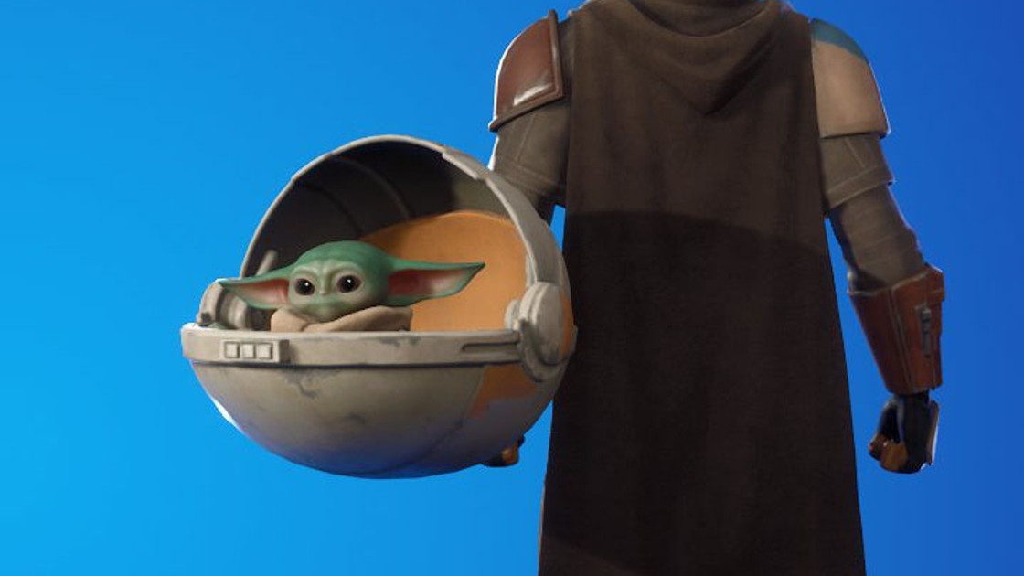 Baby Yoda dans Fortnite saison 5, l'accessoire de dos bébé