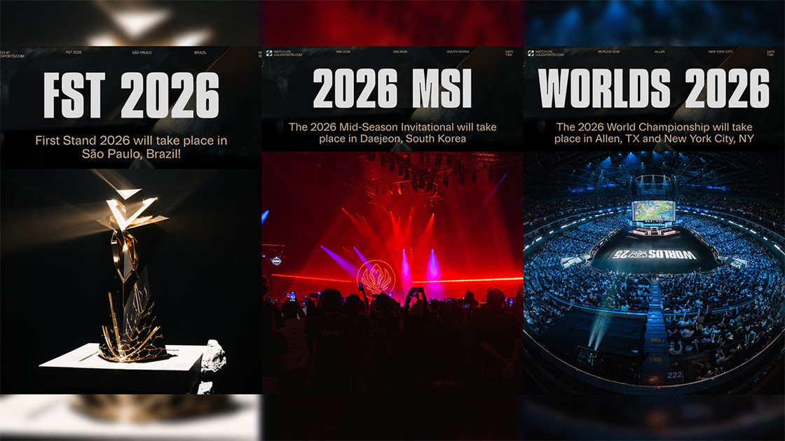 LoL : Riot Games annonce les lieux des Worlds 2026, du MSI et du First Stand
