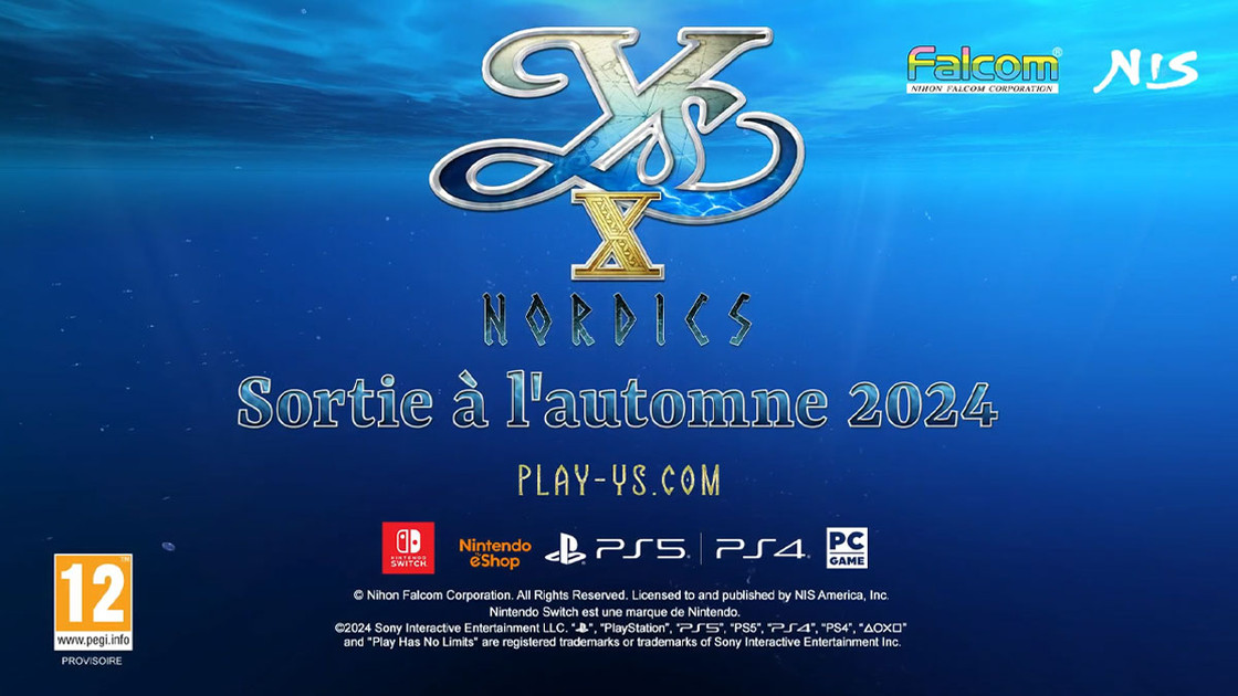 Ys X: Nordics, la série mythique, annonce sa sortie en France sur toutes les plateformes !