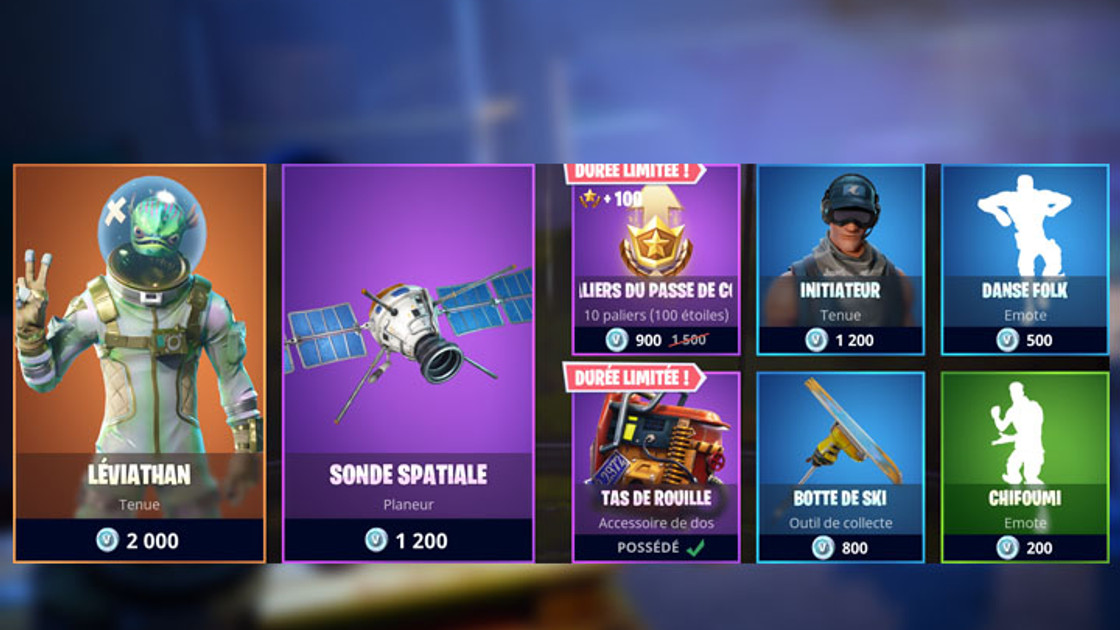 Boutique Fortnite 15 avril