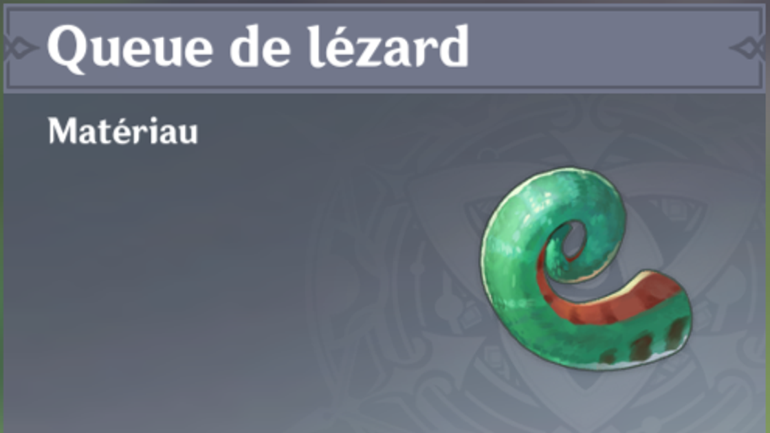 Queue de Lézard Genshin Impact, où les trouver ?