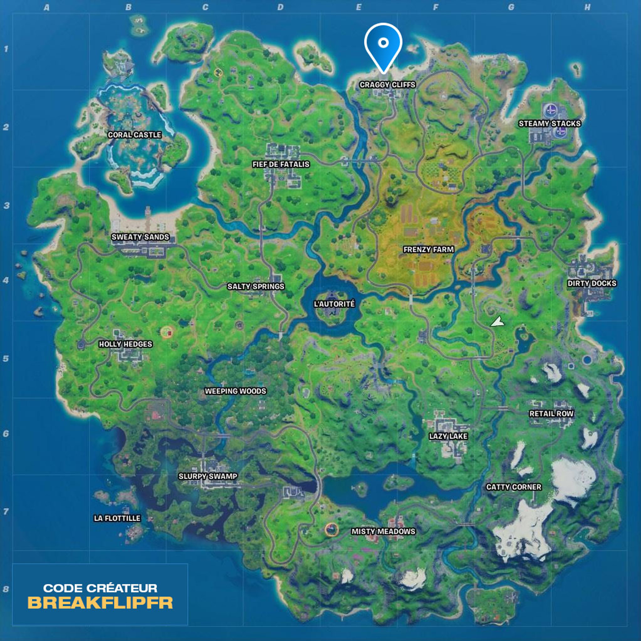 carte-detruire-bateau-craggy-cliffs-defi-fortnite