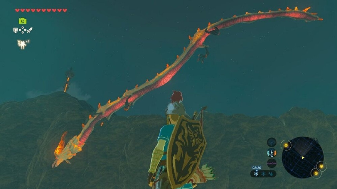 Ordrac Zelda Tears of the Kingdom, où trouver le dragon ?