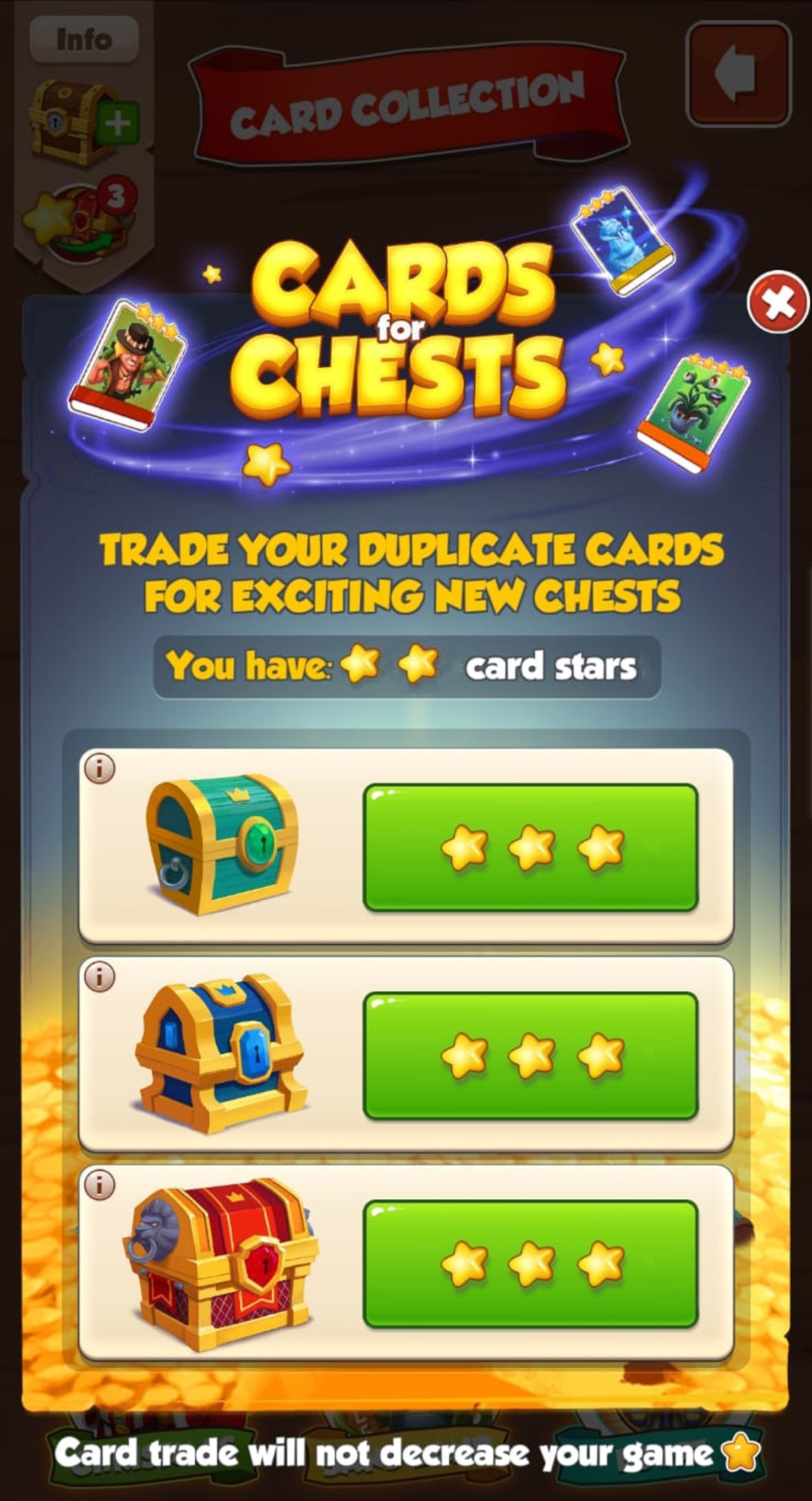 Cards for Chests