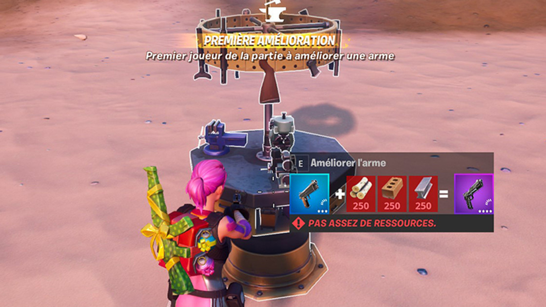 Fortnite : Améliorer un objet à un établi d'amélioration, Mission et défi