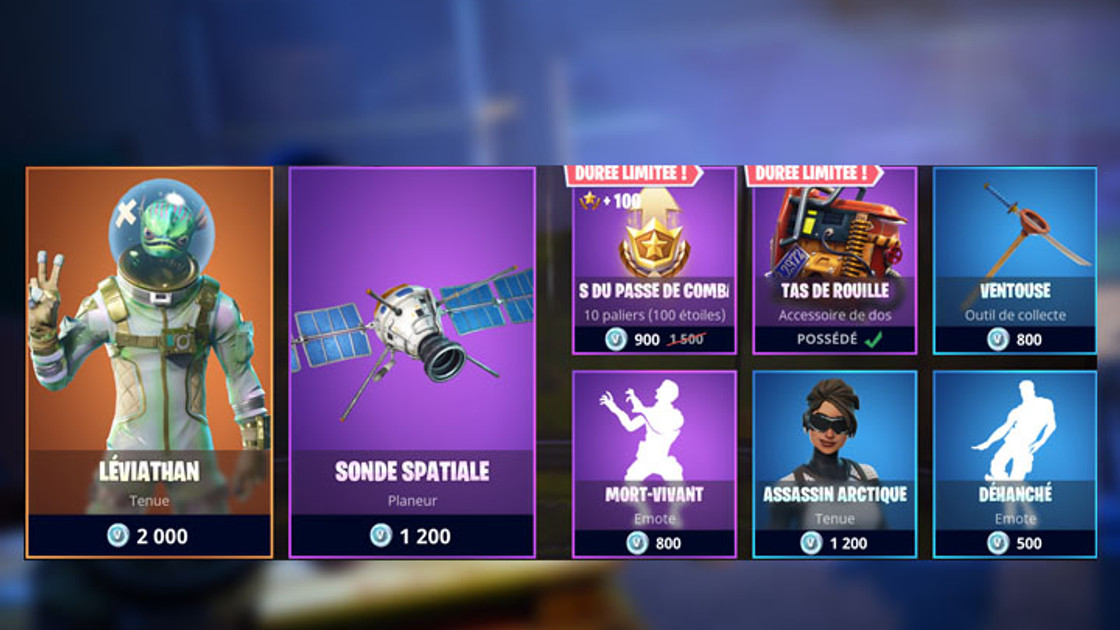 Boutique Fortnite 16 avril