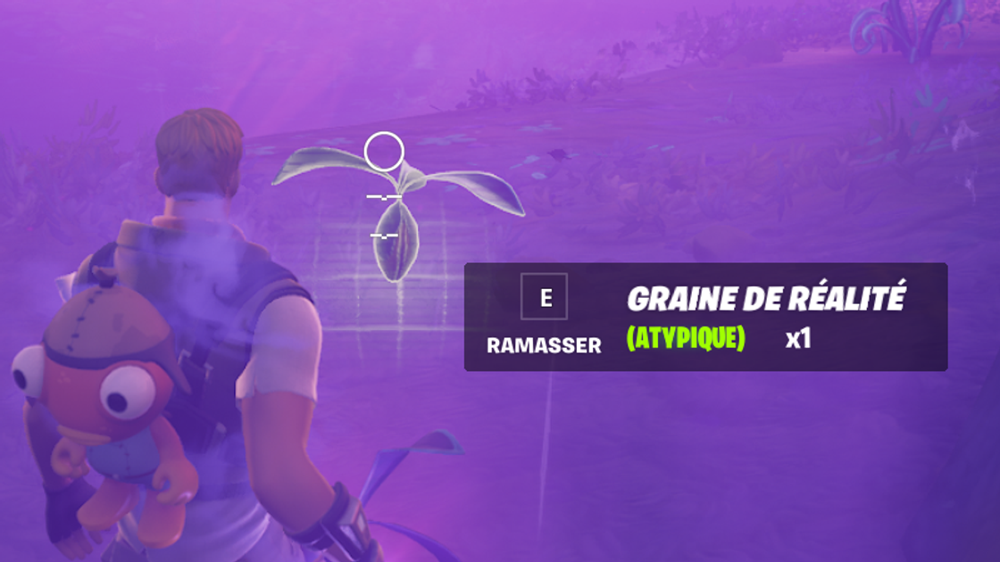 Obtenir une graine de réalité dans une cosse dans Fortnite, défi saison 3, chapitre 3