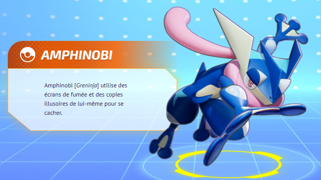 Amphinobi (Greninja) Pokemon Unite, meilleurs build, moves et objets