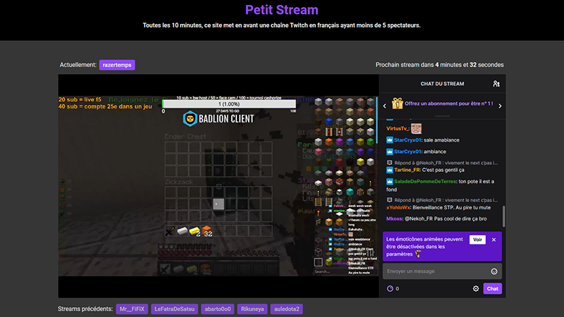 Une nouvelle plateforme pour découvrir des petits streamers sur Twitch