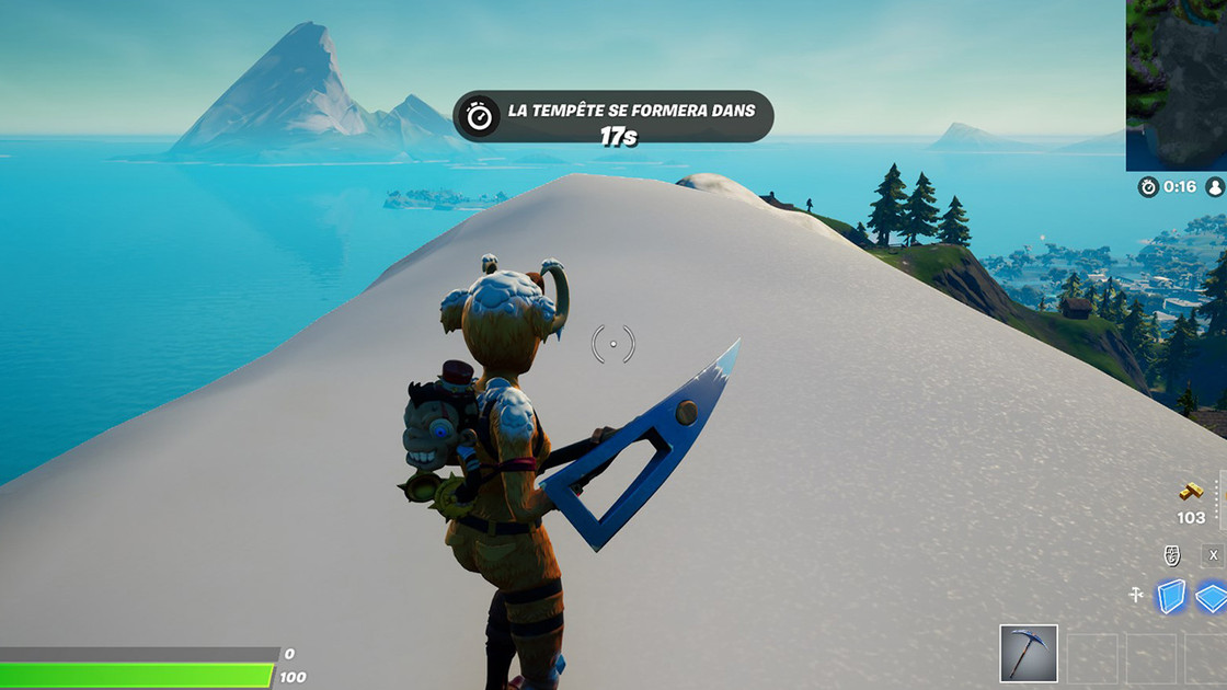 Placer des dispositifs de communication extraterrestres en haut des montagnes dans Fortnite, défi saison 7