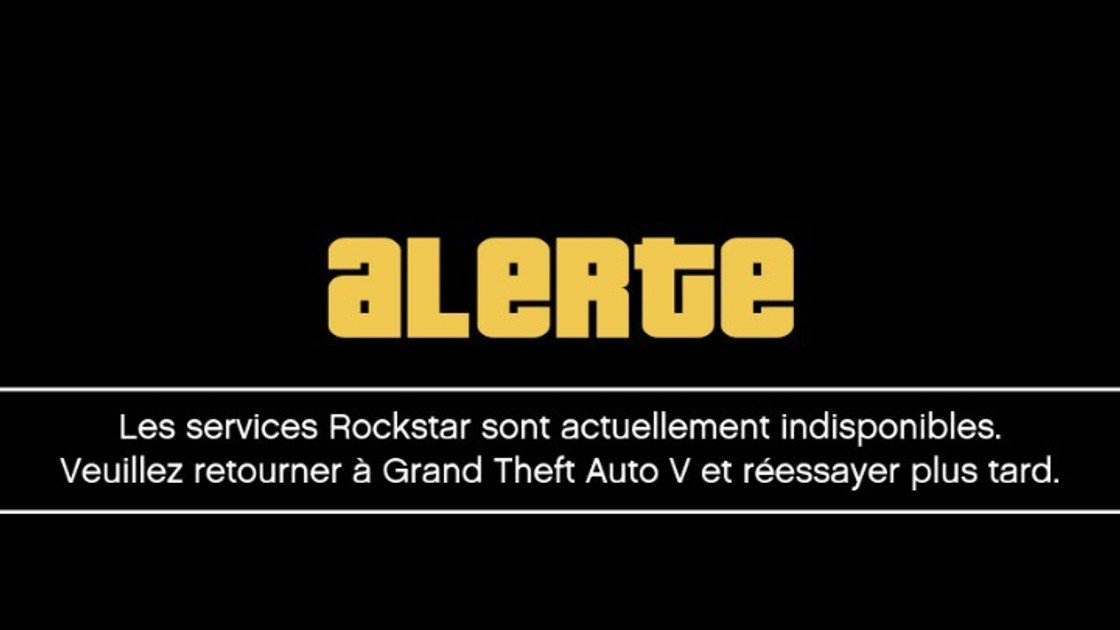 GTA 5 Online : Les services de Rockstar sont actuellement indisponible, bug du jeu sur PC