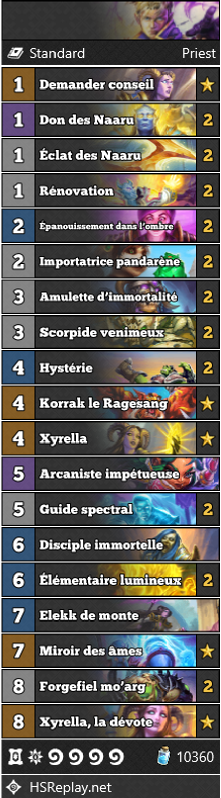 deck - hearthstone - prêtre - quête - vallée d'alterac