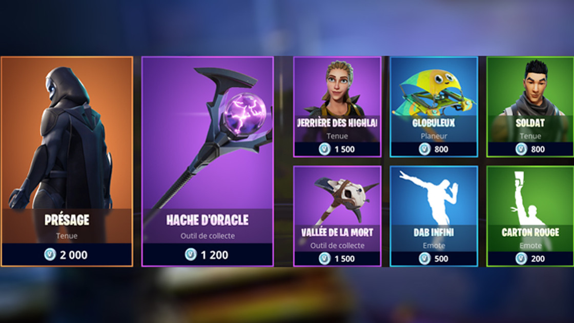 Boutique Fortnite 19 juillet