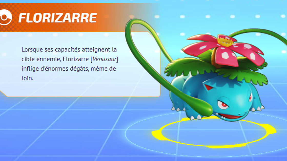 Florizarre (Venusaur) Pokemon Unite, meilleurs build, moves et objets