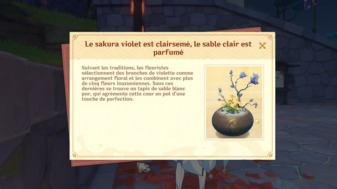 La cour fleurie Genshin Impact, comment réussir l'événement d'Ikebana ?