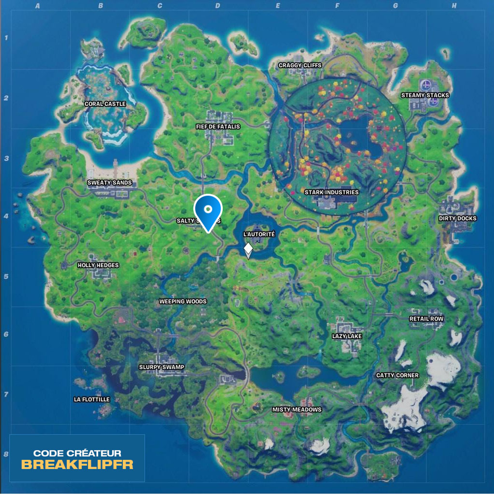 map-defi-fortnite-traverser-cercle-enflamme-salty-springs