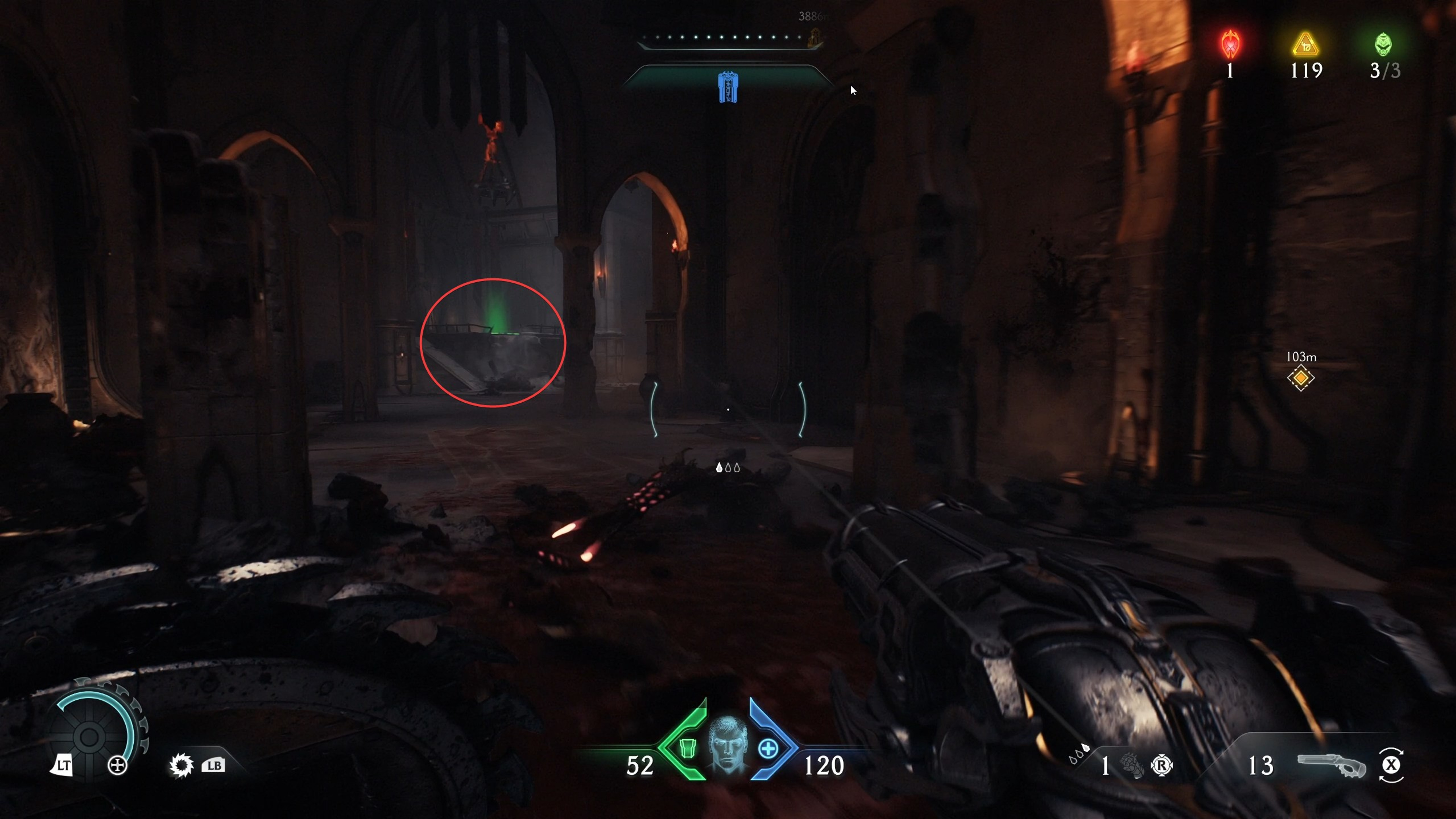 doom-the-dark-ages-collectibles-chapitre-5-emplacement-rubis-1-escalier