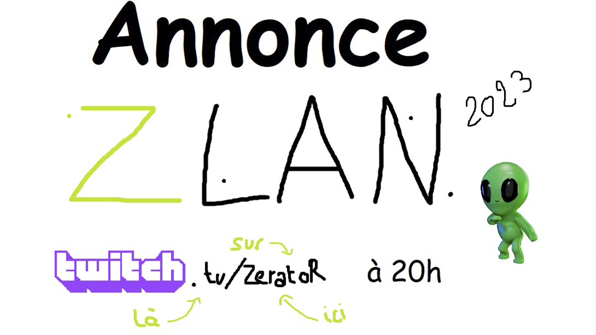 ZLAN 2023 : dates, jeux, inscription, format et infos de l'event de ZeratoR