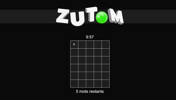 Quelle est la solution de la série du jour sur Zutom ?