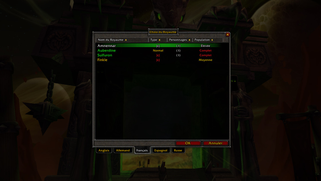 Etat des serveurs WoW BC Classic, comment connaître le server status de Burning Crusade ?