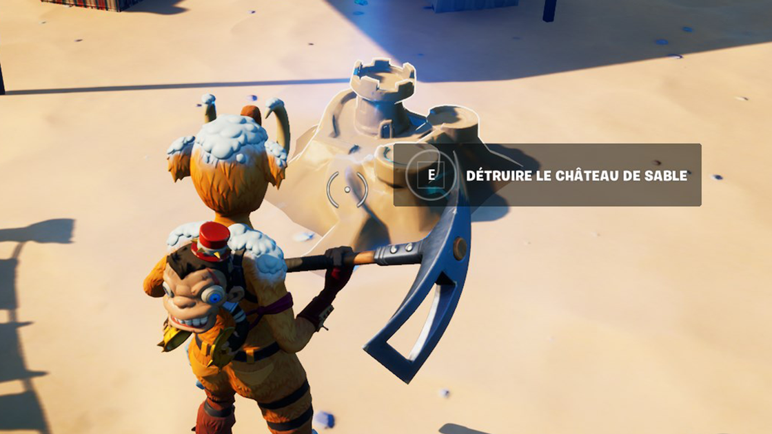 Détruire des châteaux de sable spéciaux dans Fortnite, défis saison 6