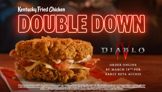Blizzard et KFC réalise un partenariat pour vous offrir des clés de la bêta ouverte de Diablo IV