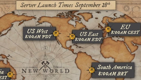 Quelle heure se sortir en Europe pour New World ?