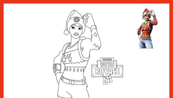 Des coloriages et dessins Fortnite pour Noël