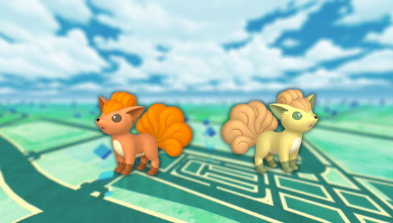 Goupix (shiny) dans les Heures de Pokémon Vedette d'août 2023 sur Pokémon GO