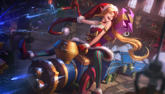 Splash-art du skin Draven Père Noël