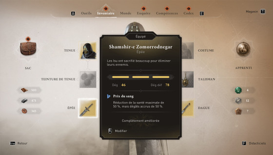 Shamshir-e Zomorrodnegar Assassin's Creed Mirage, comment avoir l'épée légendaire ?
