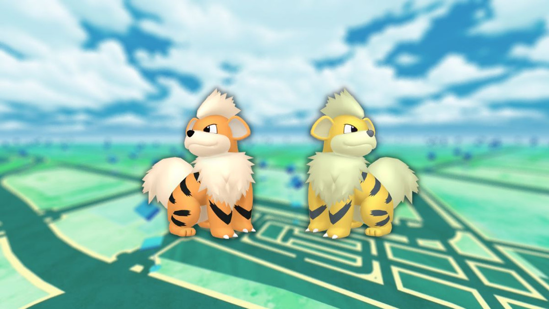 Caninos (shiny) dans les Heures de Pokémon Vedette de septembre 2023 sur Pokémon GO