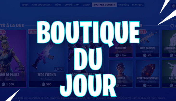 Boutique Fortnite 16 octobre 2020